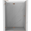 Mexen Lunar L, Otočné ľavé sprchové dvere 135 cm, 8mm číre sklo, medený matný profil, 834L-135-000-65-00-L Mexen Lunar L, Otočné ľavé sprchové dvere 135 cm, 8mm číre sklo, medený matný profil, 834L-135-000-65-00-L