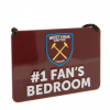 West Ham United značka do spálne Bedroom Sign No1 Fan West Ham United značka do spálne Bedroom Sign No1 Fan