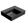 GSI KUBE X keramické umývadlo 60x47cm, s odkladacou plochou vpravo, bez otvoru, čierna mat GSI KUBE X keramické umývadlo 60x47cm, s odkladacou plochou vpravo, bez otvoru, čierna mat