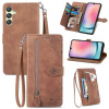 Peňaženkové kožené puzdro Zipper na Samsung Galaxy A25 5G - Hnedá Peňaženkové kožené puzdro Zipper na Samsung Galaxy A25 5G - Hnedá