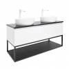 Swiss aqua technologies Koupelnová skříňka s žulovou krycí deskou SAT B-Way 119x30x45 cm bílá lesk BWAY120WZUBF Swiss aqua technologies Koupelnová skříňka s žulovou krycí deskou SAT B-Way 119x30x45 cm bílá lesk BWAY120WZUBF