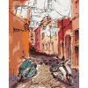 ZUTY Maľovanie podľa čísel SKÚTRE V ULIČKE Rámovanie bez rámu a bez vypnutia plátna Rozmer 80x100 cm ZUTY Maľovanie podľa čísel SKÚTRE V ULIČKE Rámovanie bez rámu a bez vypnutia plátna Rozmer 80x100 cm