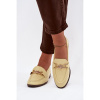 Žlté dámske mokasíny so zlatou ozdobou, QQ-280 YELLOW__41231-38 Žlté dámske mokasíny so zlatou ozdobou, QQ-280 YELLOW__41231-38