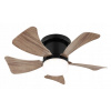 Globo Lighting Hines stropné svietidlo s ventilátorom 1x9 W, čierna-drevo Globo Lighting Hines stropné svietidlo s ventilátorom 1x9 W, čierna-drevo