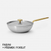 Wok panvica FABINI & Forejt, ø 26 cm - Nerezová beznitová panvica z viacvrstvovej nerezovej ocele s pokrievkou Wok panvica FABINI & Forejt, ø 26 cm - Nerezová beznitová panvica z viacvrstvovej nerezovej ocele s pokrievkou