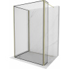 Mexen Kioto sprchová stena Walk-in 110 x 100 x 40 cm, čierny rám, zlatá - 800-110-100-221-50-70-040 Mexen Kioto sprchová stena Walk-in 110 x 100 x 40 cm, čierny rám, zlatá - 800-110-100-221-50-70-040
