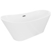 Mexen Dora, voľne stojaca vaňa 150 x 75 cm, biela, prepad brúsený grafit, 52071507500-66 Mexen Dora, voľne stojaca vaňa 150 x 75 cm, biela, prepad brúsený grafit, 52071507500-66
