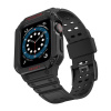 AppleMix Kryt / puzdro pre Apple Watch 40 mm / 41 mm - celé telo + remienok - odolné - čierne AppleMix Kryt / puzdro pre Apple Watch 40 mm / 41 mm - celé telo + remienok - odolné - čierne