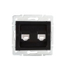 Kanlux LOGI Zásuvka datová-telefonní RJ45Cat 6 + RJ11 - černá matná 33599 Kanlux LOGI Zásuvka datová-telefonní RJ45Cat 6 + RJ11 - černá matná 33599