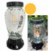 Moderný sklenný solárny lampáš so striebornou ružou - ideálna dekorácia hrobu (Tento elegantný solárny lampáš vyrobený zo sklá ostane svietiť deň aj noc vďaka vstavanému fotovoltaickému panelu, zabezp Moderný sklenný solárny lampáš so striebornou ružou - ideálna dekorácia hrobu (Tento elegantný solárny lampáš vyrobený zo sklá ostane svietiť deň aj noc vďaka vstavanému fotovoltaickému panelu, zabezp