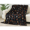 XPOSE® Mikroplyšová deka LABKY - čierna 200x220 cm, Mikroplyš XPOSE® Mikroplyšová deka LABKY - čierna 200x220 cm, Mikroplyš