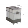 Alveus Odpadkový koš Albio 40 2x30L 1090338 Alveus Odpadkový koš Albio 40 2x30L 1090338