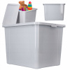Organizér plastový box s vekom, úložný box na hračky, sivý, 30l Organizér plastový box s vekom, úložný box na hračky, sivý, 30l