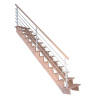 StarWood Schody Lindos bukové rovné 100cm otvorené dizajn. nerez. zábradlie StarWood Schody Lindos bukové rovné 100cm otvorené dizajn. nerez. zábradlie
