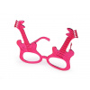 Párty / karnevalové okuliare motýľ, gitara metalické pink 1ks Párty / karnevalové okuliare motýľ, gitara metalické pink 1ks