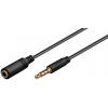 Kábel 3.5mm 4pin audio M/F predlžovací 5m, čierny, pozl. konektor Kábel 3.5mm 4pin audio M/F predlžovací 5m, čierny, pozl. konektor