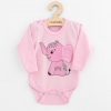 Dojčenské body s dlhým rukávom New Baby Happy Elephant pink 74 (6-9m) Dojčenské body s dlhým rukávom New Baby Happy Elephant pink 74 (6-9m)