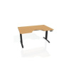 Hobis Pracovný stôl Motion Ergo, PO, 2S, 160x70,5-120,5x90 cm, buk/čierna Hobis Pracovný stôl Motion Ergo, PO, 2S, 160x70,5-120,5x90 cm, buk/čierna