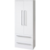 Mereo Bino, kúpeľňová skrinka vysoká, dvojitá, 163 cm, biela CN669 Mereo Bino, kúpeľňová skrinka vysoká, dvojitá, 163 cm, biela CN669