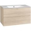 EBS KUBA Skrinka + keramické umývadlo slim 101 cm, dub Kronberg 1 set EBS KUBA Skrinka + keramické umývadlo slim 101 cm, dub Kronberg 1 set