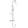 Mexen KX67 nástenná sprchová sada s dažďovou sprchou a termostatickou batériou, chróm/biela - 771506791-00 Mexen KX67 nástenná sprchová sada s dažďovou sprchou a termostatickou batériou, chróm/biela - 771506791-00