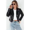 Čierna koženková kratšia bunda EKLIN TY4162 XL Čierna koženková kratšia bunda EKLIN TY4162 XL