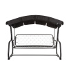 Čierna strieška na hojdačku Ravenna / Verona 224 x 124 cm D031-07CW PATIO Čierna strieška na hojdačku Ravenna / Verona 224 x 124 cm D031-07CW PATIO
