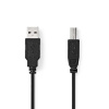 NEDIS kabel USB 2.0/ zástrčka USB-A - zástrčka USB-B/ k tiskárně apod./ AWG 28/24/ černý/ bulk/ 2m NEDIS kabel USB 2.0/ zástrčka USB-A - zástrčka USB-B/ k tiskárně apod./ AWG 28/24/ černý/ bulk/ 2m