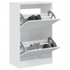 zahrada-XL Botník biely 60x34x96,5 cm kompozitné drevo 839945 zahrada-XL Botník biely 60x34x96,5 cm kompozitné drevo 839945