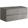 CERANO - Kúpeľňová skrinka pod umývadlo Carole - betónovo šedá - 119x48x45 cm CER-8050BD7619 CERANO - Kúpeľňová skrinka pod umývadlo Carole - betónovo šedá - 119x48x45 cm CER-8050BD7619