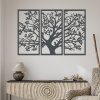 drevo zivota 3dielny drevený strom na stenu s vtákmi Farebný vzor: Antracitová, Veľkosť viacdielov: 120x77 drevo zivota 3dielny drevený strom na stenu s vtákmi Farebný vzor: Antracitová, Veľkosť viacdielov: 120x77
