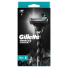 Gillette Mach 3 Charcoal sada: holiaci strojček, 1 ks + vymeniteľné hlavice, 2 ks. Gillette Mach 3 Charcoal sada: holiaci strojček, 1 ks + vymeniteľné hlavice, 2 ks.