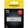 Pendrive Intenso Alu Line 64 GB USB 3.2 strieborný (3521492) Pendrive Intenso Alu Line 64 GB USB 3.2 strieborný (3521492)