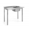 Nakladací stôl pre umývačky riadu s drezom – skrutkový, HENDI, Kitchen Line, 1000x600x(H)850mm Nakladací stôl pre umývačky riadu s drezom – skrutkový, HENDI, Kitchen Line, 1000x600x(H)850mm