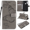 Peňaženkové puzdro Pressed Printing Butterfly Pattern na Huawei P Smart Z -sivá Peňaženkové puzdro Pressed Printing Butterfly Pattern na Huawei P Smart Z -sivá