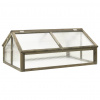 vidaXL Skleník sivý 114x80x50 cm jedľové drevo - Sivá - 169392-103699 vidaXL Skleník sivý 114x80x50 cm jedľové drevo - Sivá - 169392-103699