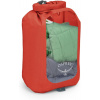 OSPREY DRY SACK 12 W/WINDOW, mars orange OSPREY DRY SACK 12 W/WINDOW, mars orange