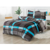 XPOSE® Predĺžené mikroplyšové obliečky MÁŠA Exclusive - sivé/modré 140x220 cm, 70x90 cm, Mikroplyš XPOSE® Predĺžené mikroplyšové obliečky MÁŠA Exclusive - sivé/modré 140x220 cm, 70x90 cm, Mikroplyš