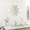 zahrada-XL Nástenné zrkadlo s LED svetlami okrúhle sklo 3078639 zahrada-XL Nástenné zrkadlo s LED svetlami okrúhle sklo 3078639