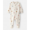 CARTERS CARTER'S Overal na zips fleece Sleep & Play ivory Floral dievča NB/veľ.56 CARTERS CARTER'S Overal na zips fleece Sleep & Play ivory Floral dievča NB/veľ.56