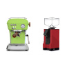 Ascaso Dream PID, Fresh Pistachio + Eureka Mignon Silenzio, BL ferrari red Ascaso Dream PID, Fresh Pistachio + Eureka Mignon Silenzio, BL ferrari red