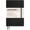 Zápisník linajkový v mäkkej väzbe Leuchtturm 1917 A5, 123 strán, čierny, 80 g/m² Zápisník linajkový v mäkkej väzbe Leuchtturm 1917 A5, 123 strán, čierny, 80 g/m²