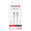 SWISSTEN DATOVÝ KABEL TEXTILE II USB-C / USB-C 1,5 M RŮŽOVÝ SWISSTEN DATOVÝ KABEL TEXTILE II USB-C / USB-C 1,5 M RŮŽOVÝ
