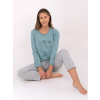 Dámske pyžamo v mätovej farbe šedá | tyrkysová L Forever Pink 5906694082450 Dámske pyžamo v mätovej farbe šedá | tyrkysová L Forever Pink 5906694082450