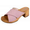 Dreváky BUXA Sandále Na Vysokom Opätku OS86A - Ružový Nubuk Veľkosť: 41 [26,7 cm]