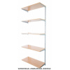 Nástenný regál prídavný 25 x 80 x 200 cm, strieborný - 5 políc buk Nástenný regál prídavný 25 x 80 x 200 cm, strieborný - 5 políc buk