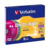 Verbatim DVD+RW 4,7GB 4x, 5ks Verbatim DVD+RW 4,7GB 4x, 5ks