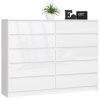 Komoda K160 10SZ CLP biela, lesk Komoda K160 10SZ CLP biela, lesk
