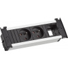 KAPSA 2xUTE 230V, 1xCustom modul, 0.2m kábel 1.5mm², GST18, hliník, čierna, veľkosť S KAPSA 2xUTE 230V, 1xCustom modul, 0.2m kábel 1.5mm², GST18, hliník, čierna, veľkosť S