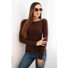 Legínovo Dámsky viskózový sveter s okrúhlym výstrihom a priliehavým strihom sivý Farba: Hnedá, Veľkosť: UNI Legínovo Dámsky viskózový sveter s okrúhlym výstrihom a priliehavým strihom sivý Farba: Hnedá, Veľkosť: UNI